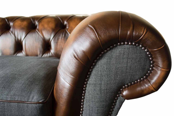 Chesterfield Design Luxury Upholstered Sofa Couch Seat Living Room Leather New
