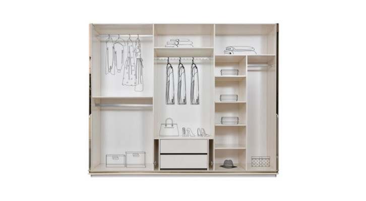 Wardrobe clothes cabinet wooden cabinet modern wardrobe white