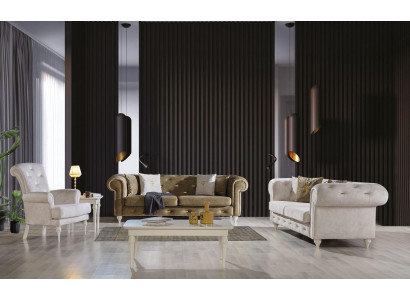Stylish living room sofa set three-seater 2-seater luxury armchair couch