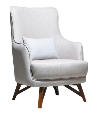 White Recliner Designer Modern Living Room Armchair Single Seater