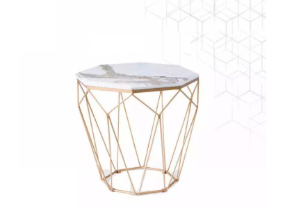 Side table living room furniture material metal white design modern