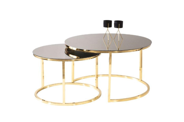 Luxury coffee table set side table coffee table gold living room design