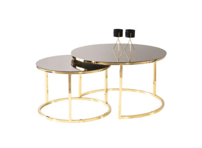 Luxury coffee table set side table coffee table gold living room design