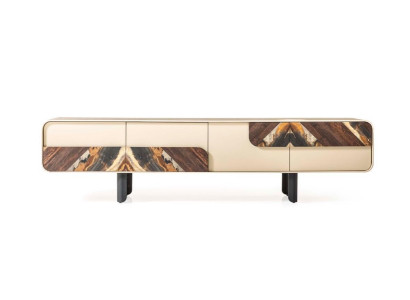 TV stand RTV lowboard sideboard wood beige living room wall furniture