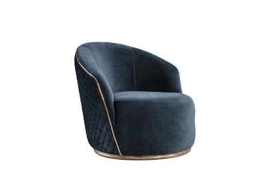 Luxury Armchair Upholstery Relax Lounge Club Furniture Design Armchair Blue New