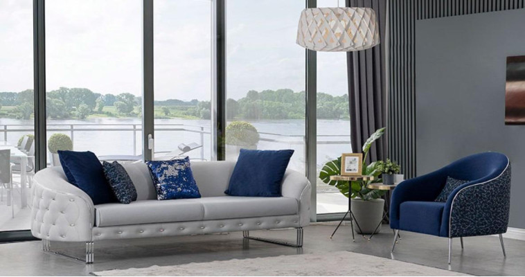 Modern Sofa Set 2 pcs Living Room Luxury Sofa Set 3+1 Seater Furniture