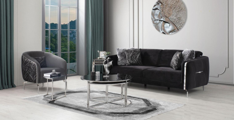 Modern sofa set 2-piece living room luxury sofa set 3+1 seater furniture
