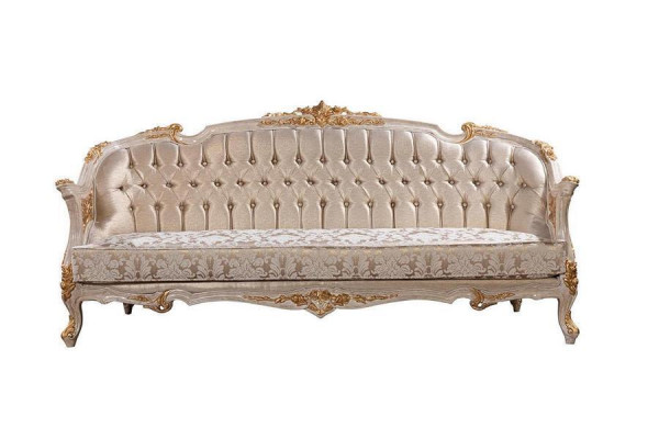 Chesterfield 3-seater designer sofa luxury upholstered sofas couches fabric textile new