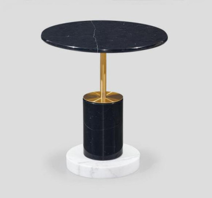 Black Round Coffee Table Stylish Living Room Side Tables
