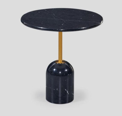 Black side table living room tables modern round design console table