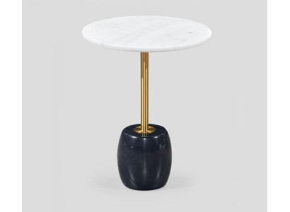 Designer round side table with marble top high-quality coffee table