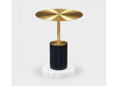 Modern golden marble side table living room tables round design