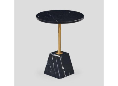 Round black coffee table side table designer table living room