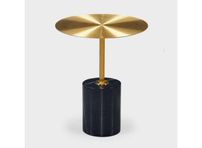 Round Black-Gold Side Table Designer Living Room Furniture Tables