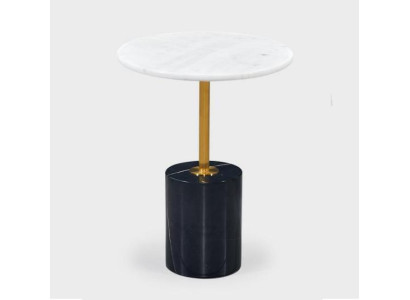 Luxurious black side table, living room storage table, round shape, new