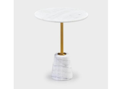White Round Marble Tables Metal Furniture Side Tables Designer Table