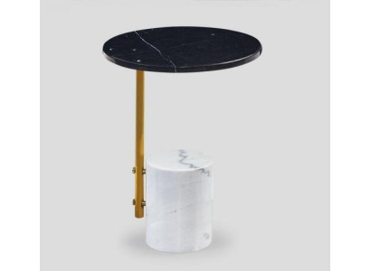 Round coffee table, multi-colored side table, designer table, new.