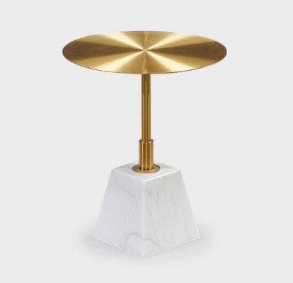 Round high-quality metal side table stylish coffee table design