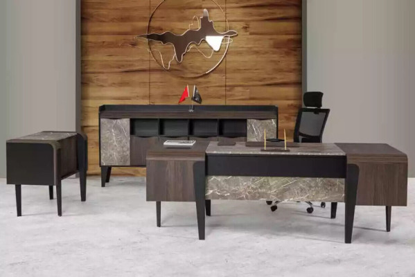Office furniture luxury desk file cabinet office cupboard new modern set
