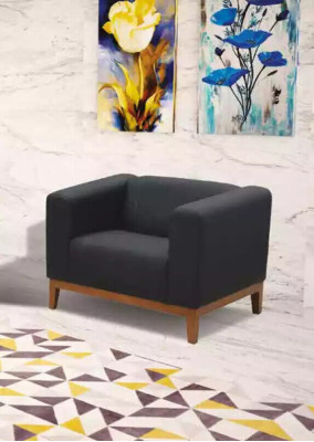 Upholstered furniture gray sofa set three-seater armchair set study set