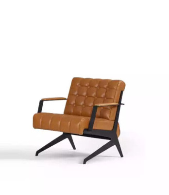 Light-brown office sitting suite two-seater armchair office suite