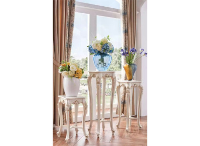 Classic style plant stand living room luxury stand shelf column 3-piece set