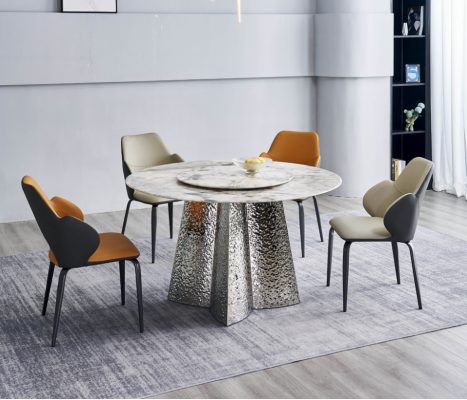 Modern dining group 6x chairs seating group luxury dining table 7-piece set