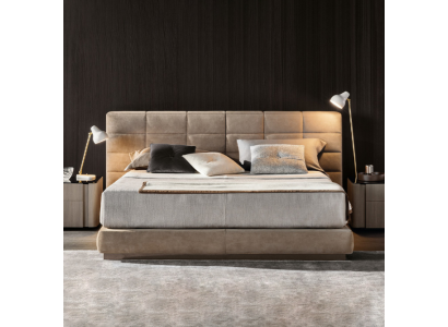 Beige double bed bedroom furniture modern beds luxury wood frame