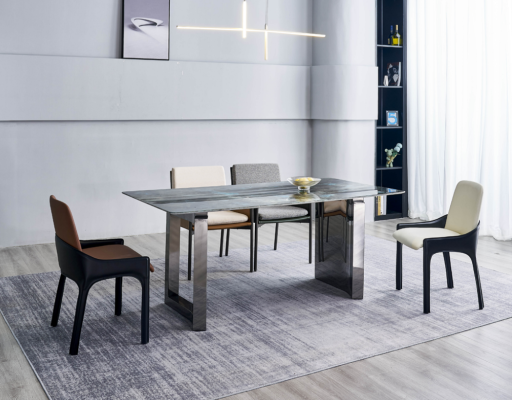 Dining Room Designer Set 6x Chairs Dining Room Set Dining Group 7-piece Set