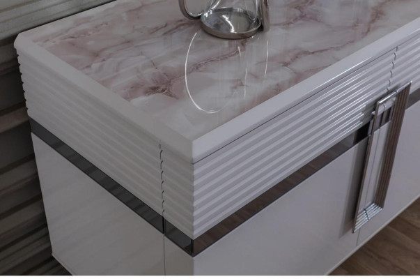 Novelty dining room set consists of 3 pieces: modern sideboard and 2 mirrors.