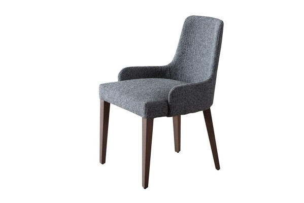 Exclusive gray chair with wood brown leg design dining room novelty