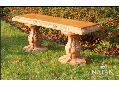 Bank bench garden quiet corner concrete seating bank Roman style furniture terrace