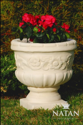 Flower basket, flowers, vase, container, garden, terrace, decoration, statue, figures, box
