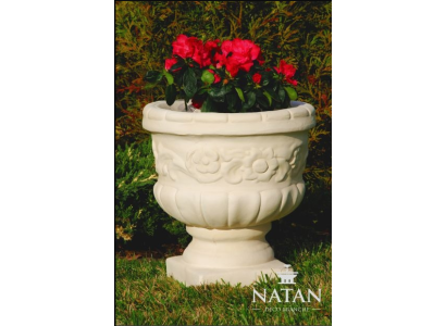 Flower basket, flowers, vase, container, garden, terrace, decoration, statue, figures, box