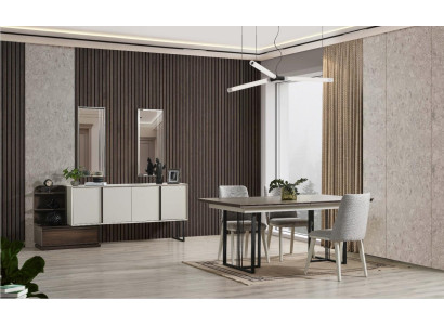 Dining area dining set dining room set dining table chairs 10-piece wood white