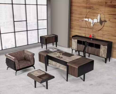 Bür Furniture Desk Table Marble Imitation Tables Office Furnishing