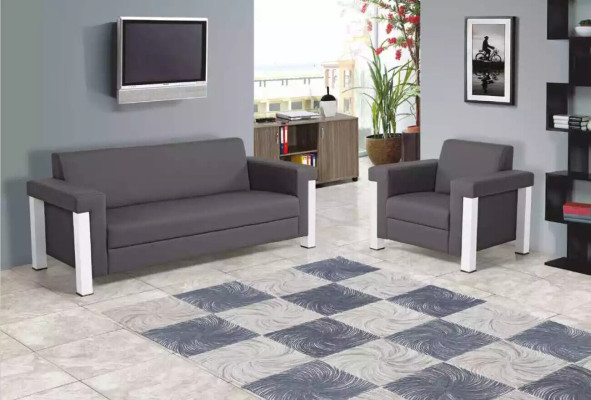 Sofa 3-seater home office textile furniture upholstery fabric couch modern designer