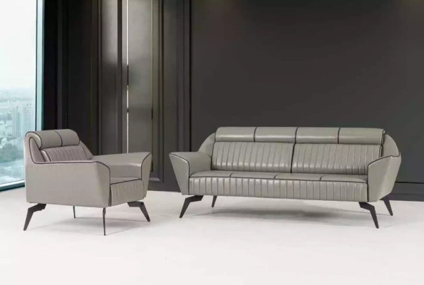 Luxury armchair, study room, gray seating, furnishings, new upholstered armchair