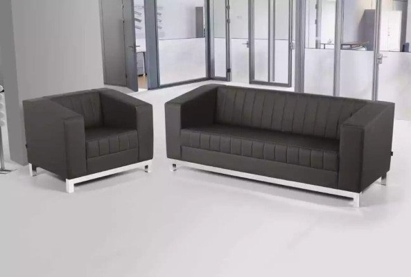 Gray office armchair furniture seating upholstered armchair textile study lounge chair