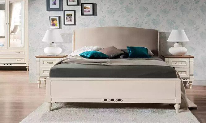 Bed Modern Design Luxury Upholstered Beds Fabric Bed in the Bedroom