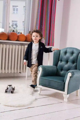 Children's Armchair Soft Designer Lounge Chair Upholstered Sofa 1 Seater