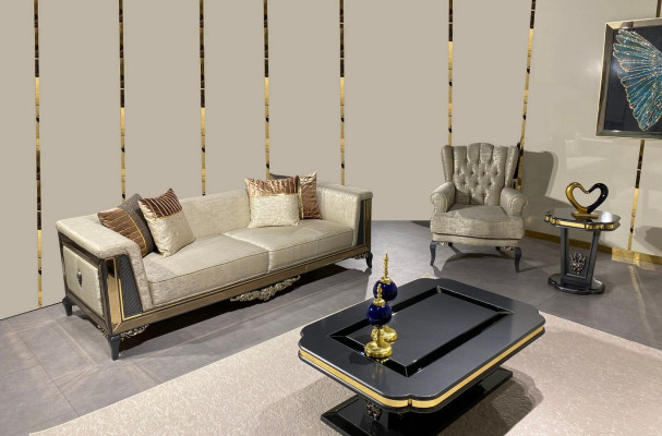 Design sofas upholstery couches textile relax sofa set 3+1 seater set