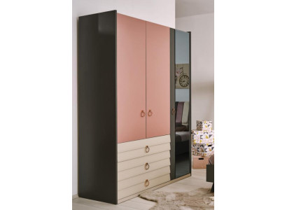 Modern wardrobe luxury closet wood cabinets glass bedroom new