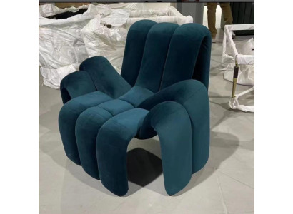 Stylish Green Armchairs, 1-Seater Modern Luxurious Textile Armchair New