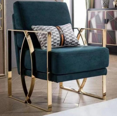Luxurious armchairs modern design green relax chair seat luxury waiting room new