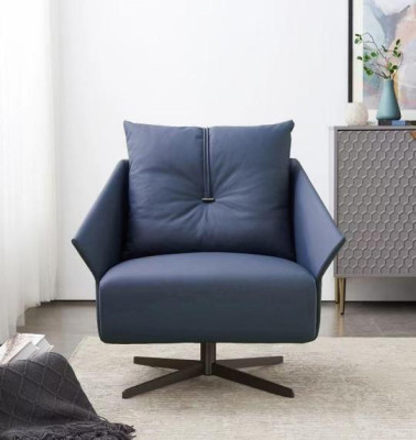 Chair seat living room blue modern design luxury seating furniture relax club new