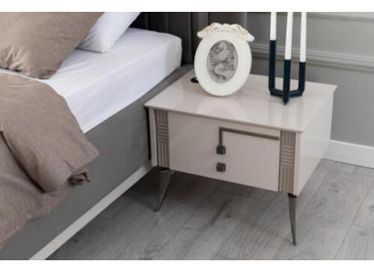 Beige nightstand bedroom wooden furniture wood console luxury nightstands