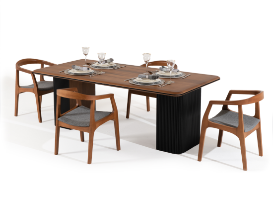 Chairs Seat Set Dining Chairs Kitchen Chairs Wooden Chairs Brown 4-piece
