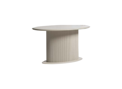 Modern wooden dining table dining room table oval table wood beige 140 cm