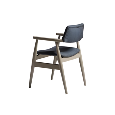 Upholstered chair dining chair wooden chair kitchen chair grey wood furniture
